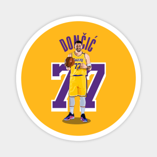 Luka Doncic LA Lakers Vector Art Magnet